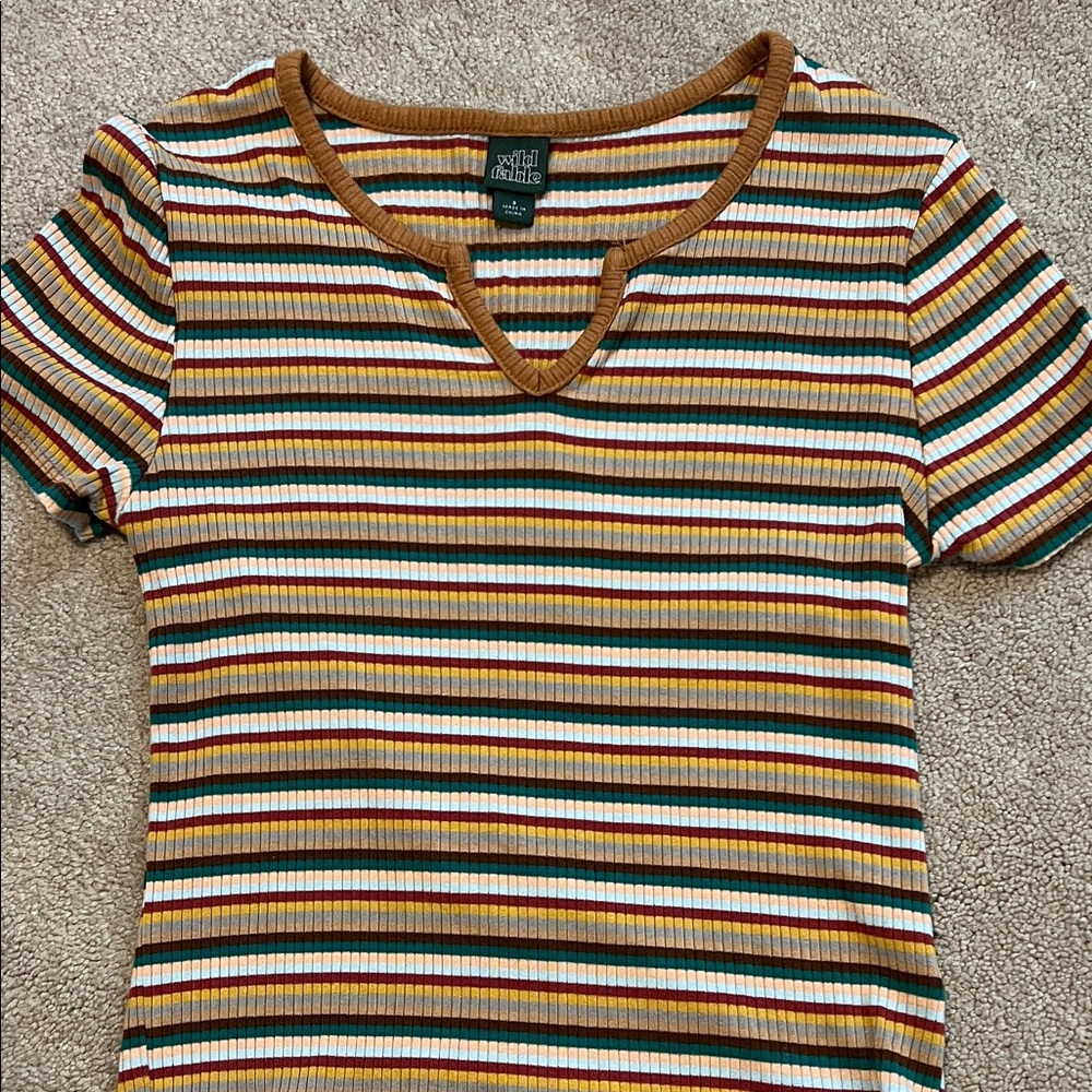 Stripped Fitted Tee